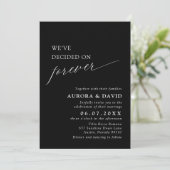 Invitation Noir & Blanc Nous avons décidé de Mariage pour tou (Debout devant)