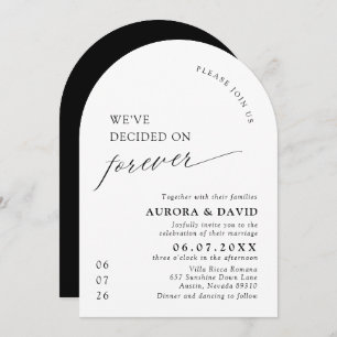Invitation Noir & Blanc Nous avons décidé de Mariage pour tou