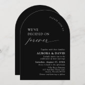 Invitation Noir & Blanc Nous avons décidé de Mariage pour tou (Devant / Derrière)