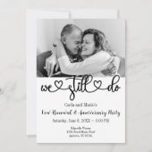 Invitation Noir & Blanc Nous faisons encore Renouvellement de (Devant)