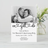 Invitation Noir & Blanc Nous faisons encore Renouvellement de (Debout devant)