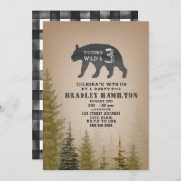 Noir + Blanc Plaid Young Wild & 3 Ours Anniversair