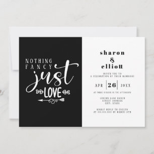 Invitation Noir Blanc Rien De Fancy Just Love Mariage