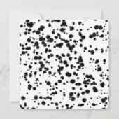 Invitation Noir Blanc Rouge Dalmatien Spots Anniversaire (Dos)