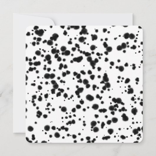 Invitation Noir Blanc Rouge Dalmatien Spots Anniversaire (Dos)