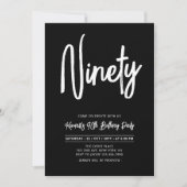 Invitation Noir & Blanc | Soirée d'anniversaire des 90 ans de (Devant)