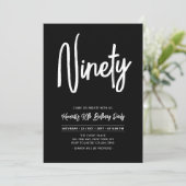 Invitation Noir & Blanc | Soirée d'anniversaire des 90 ans de (Debout devant)
