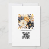 Invitation Noir, Blanc, Taupe Or et Mariage d'or Shimmery (Dos)