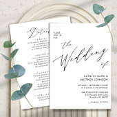 Invitation Noir & Blanc Tout en un Mariage de script moderne