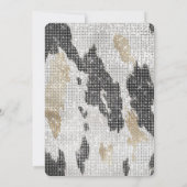 Invitation Noir Blanc Vachette d'or Cowgirl étincelle Anniver (Dos)