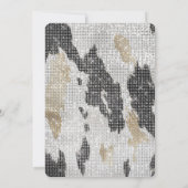 Invitation Noir Blanc Vachette d'or Mariage d'étincelle (Dos)