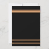 Invitation Noir Bronze Cuivre Élégant Dîner Fête Événement (Dos)