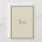 Invitation Noir brun fleur sauvage hiver Sauvez la date (Dos)