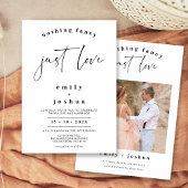 Invitation Noir Calligraphie Rien de fantaisie Juste Amour Ma