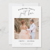 Invitation Noir Calligraphie Rien de fantaisie Juste Amour Ma (Dos)