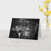 Invitation / Noir, carte (Fleur jaune)