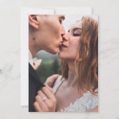 Invitation Noir Classic Elegant calligraphie monogramme maria (Dos)