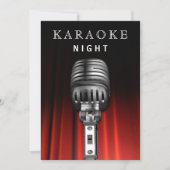 Invitation Noir classique 30e anniversaire Karaoke soirée de  (Devant)