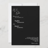 Invitation Noir classique moderne Nous faisons Mariage (Devant)