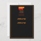 Invitation Noir de l'événement de lancement de livre (Dos)