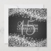 Invitation Noir de scintillement de la vague 2 de partie (Dos)