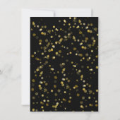 Invitation Noir d'or Noel Mariage de Noël Enregistrer la date (Dos)