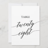 Invitation Noir élégant 5x7 Numéro de tableau imprimable 28 (Dos)