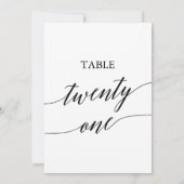 Invitation Noir élégant 5x7 Numéro du tableau imprimable 21 (Dos)