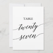 Invitation Noir élégant 5x7 Numéro du tableau imprimable 27 (Dos)
