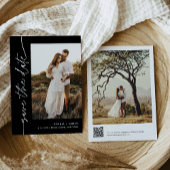 Invitation NOIR Enregistrer La Date