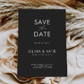 Invitation Noir Enregistrer le Modèle de date