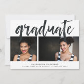 Invitation Noir esquissé | Photo Graduation Party (Devant)