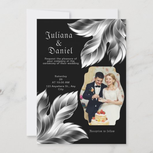 INVITATION NOIR ET ARGENT (Devant)