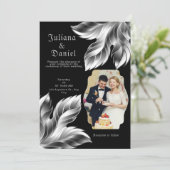 INVITATION NOIR ET ARGENT (Debout devant)