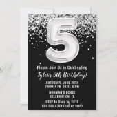Invitation Noir et blanc 5e anniversaire (Devant)