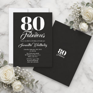 Invitation Noir et Blanc 80 et Fantastique Typographie