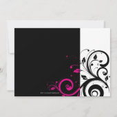Invitation Noir et blanc avec accentuation de la spirale mage (Dos)