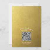 Invitation Noir et blanc avec écriture dorée (Dos)
