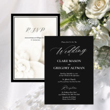 Noir et blanc avec Mariage RSVP