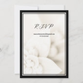 Invitation Noir et blanc avec Mariage RSVP (Dos)
