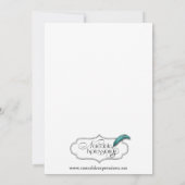 Invitation Noir et Blanc Damask Rubis Anniversaire (Dos)
