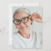 Invitation Noir et blanc Elégance moderne 50e anniversaire (Dos)