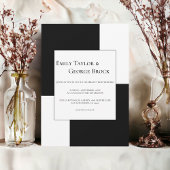 Invitation Noir Et Blanc Minimal Chic Simple Mariage moderne