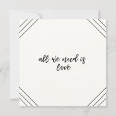 Invitation Noir et blanc minimal d'amour (Dos)