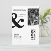 Invitation Noir et blanc minimaliste moderne (Debout devant)