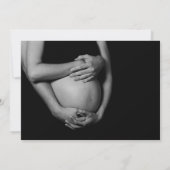 Invitation Noir et blanc minimum Ajouter votre Baby shower de (Dos)