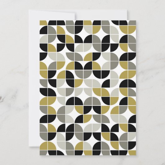 Invitation Noir et blanc Moderne MCM Mariage Calligraphie (Dos)