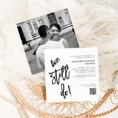 Invitation Noir et blanc | Renouvellement du code QR et du lo