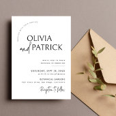 Invitation Noir et blanc Simple minimaliste moderne Mariage