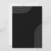 Invitation Noir et Blanc Simple Moderne Minimal Géométrique (Dos)